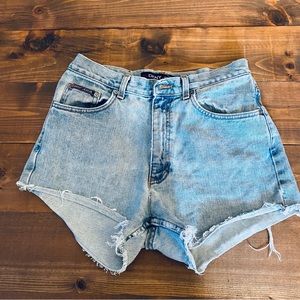 DKNY denim jean cut off shorts